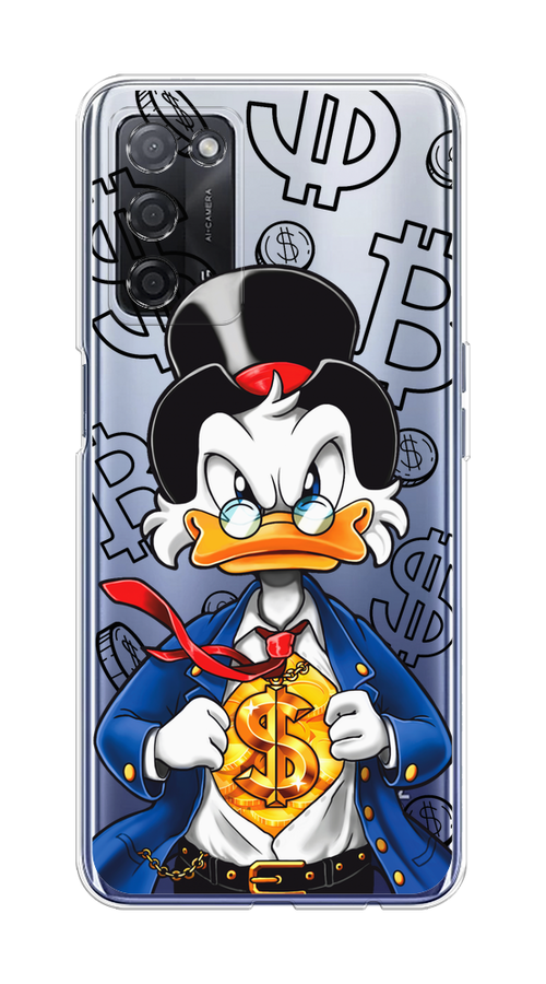

Чехол на Oppo A55 5G "Scrooge Goldman", Черный;белый;синий, 256250-1