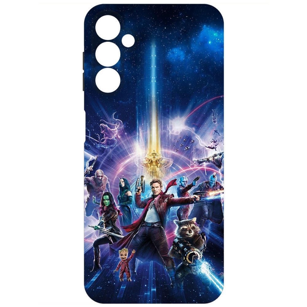 

Чехол-накладка Soft Case Стражи Галактики. Все вместе для Samsung Galaxy A14 4G (A145), Черный