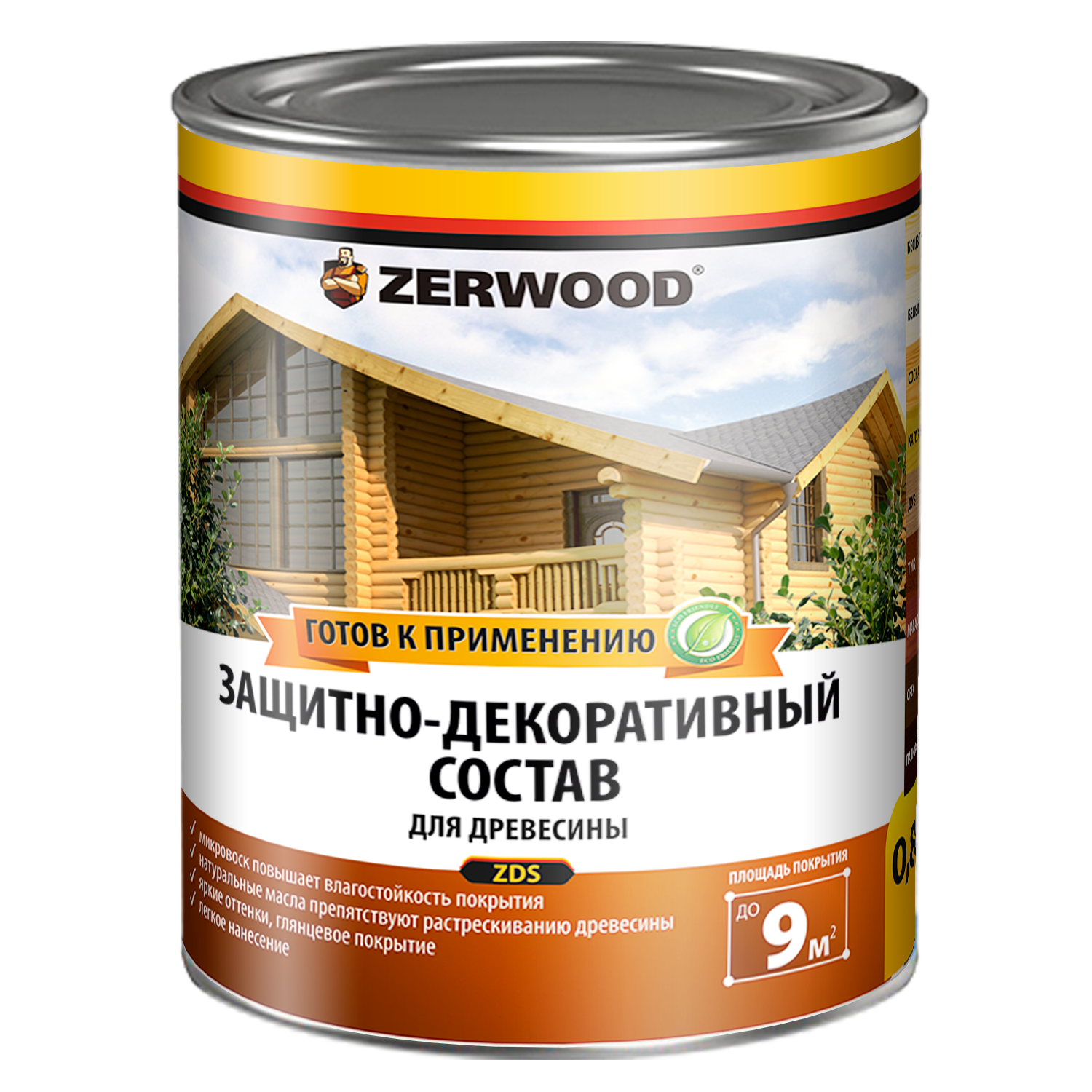

Пропитка для дерева Zerwood 00871696230 калужница 0.85л 0.85кг