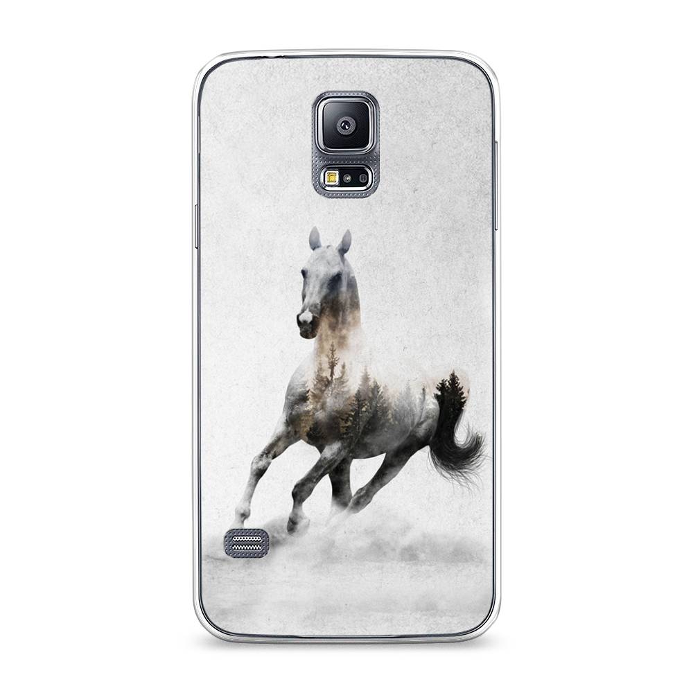 

Чехол Awog на Samsung Galaxy S5 "Лошадь лес", Серый;черный, 24150-2