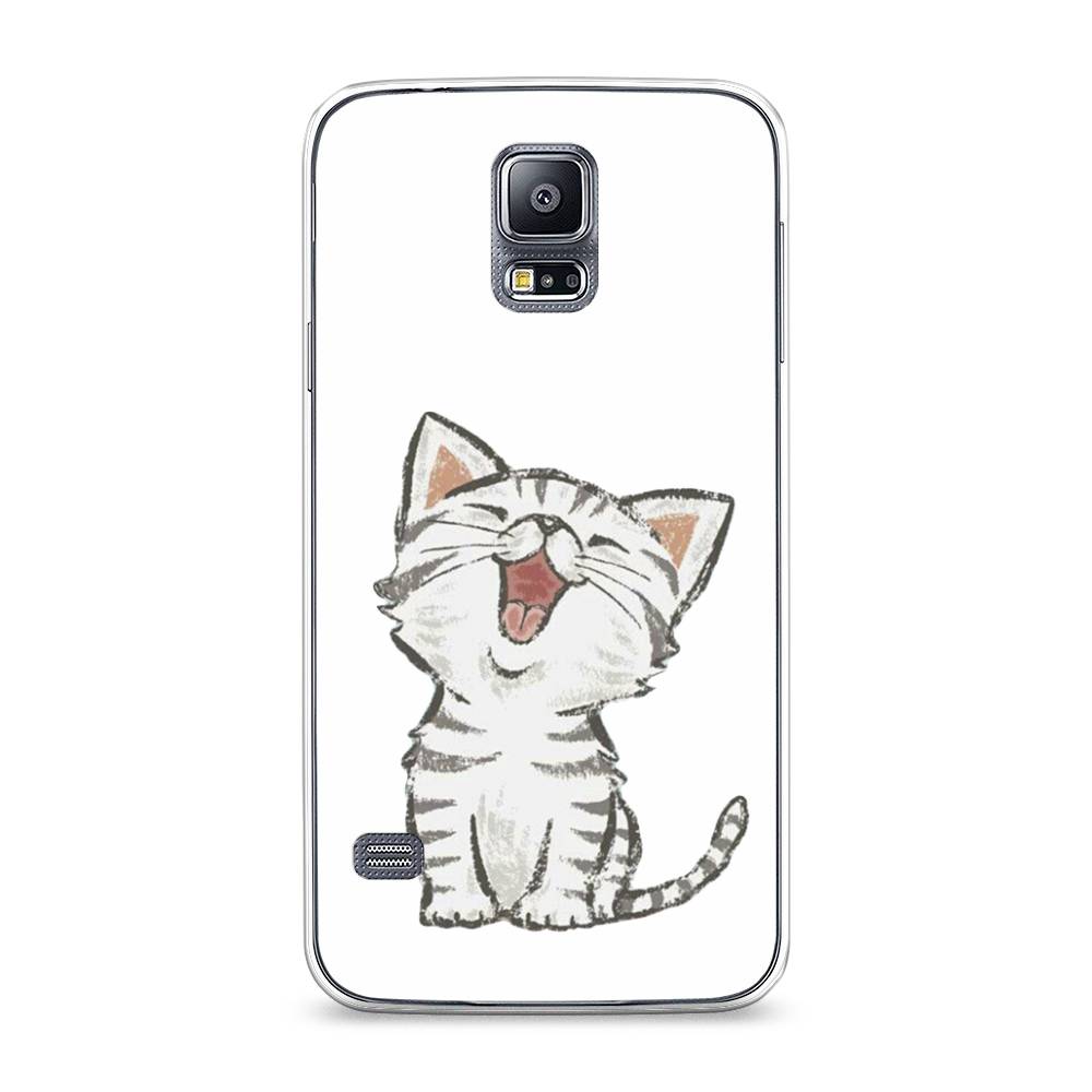 

Чехол Awog на Samsung Galaxy S5 "Котенок рисованный", Серый;белый, 24150-1