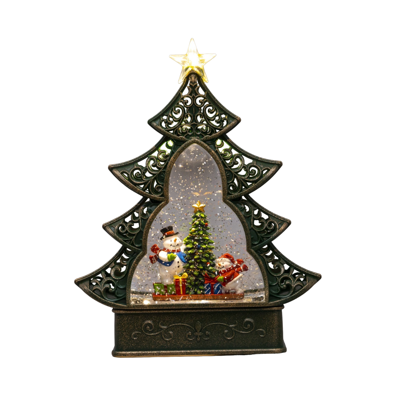 

Световая фигура Luazon Lighting Елка со снеговиками белый теплый, Елка со снеговиками