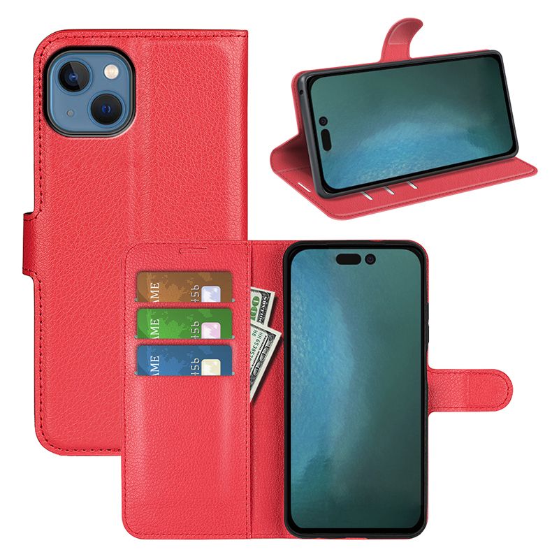 

Чехол-книжка PRESTIGE с функцией подставки для iPhone 14 (красный)