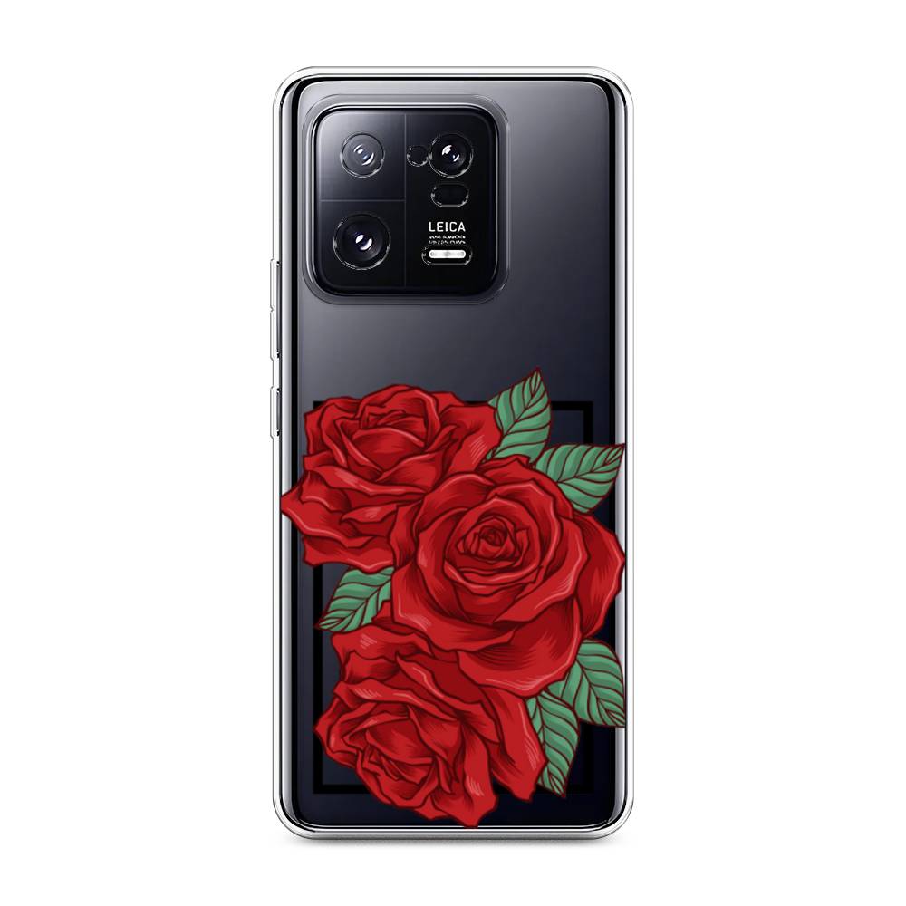 

Чехол на Xiaomi 13 Pro 5G "Три алые розы", Красный, 317350-2