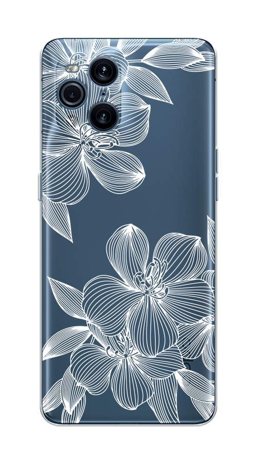 

Чехол на Oppo Find X3 Pro "Крокус", Белый;прозрачный, 255750-1