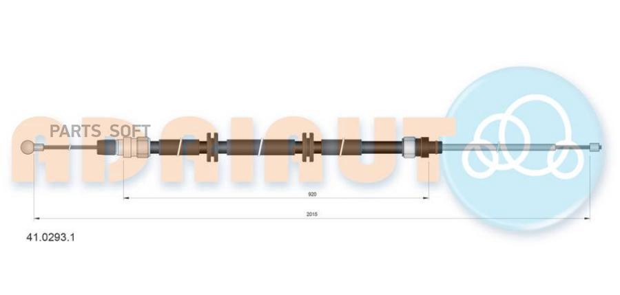 

Ad41.0293.1_трос Ручника Disc Renault Kangoo All 08> ADRIAUTO арт. 4102931