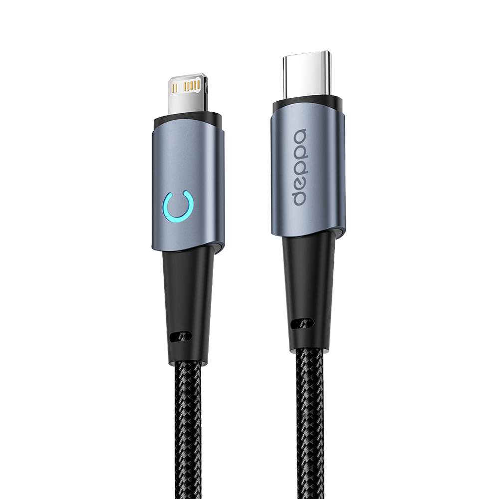 

Дата-кабель Moon Type-C – Lightning, 1.2 м, серый, Deppa, крафт, Deppa 72522-OZ, 72522-OZ
