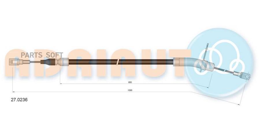 

Ad27.0236_[1264201685] Трос Ручника Л Mb W126 2.6-5.0 79-91 L1090/880 ADRIAUTO арт. 270236