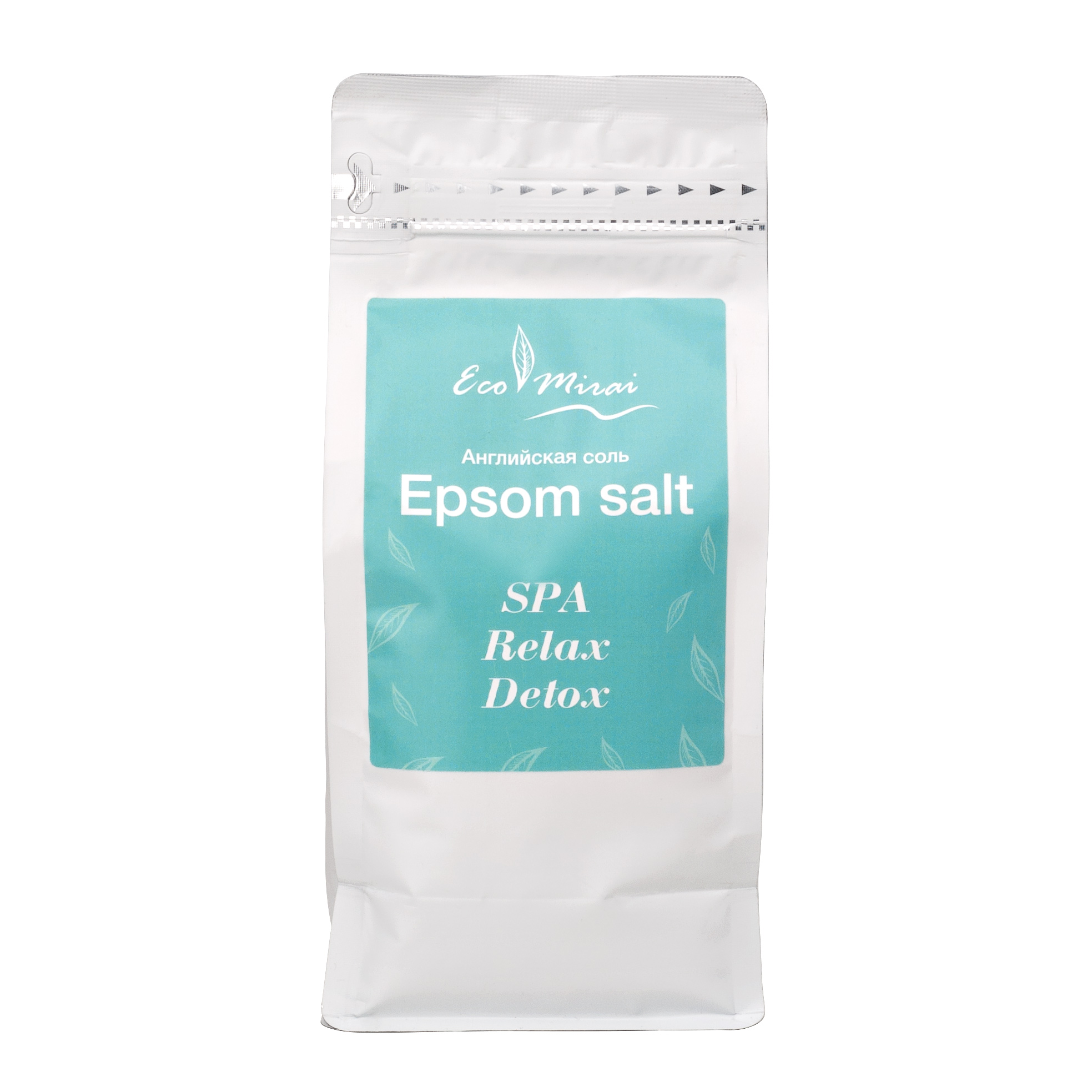 фото Английская соль для ванн epsom salt 1000 г eco mirai