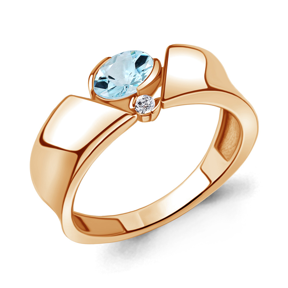 

Кольцо из серебра с топазом Aquamarine Aquamarine 6965702А_925_з р, 6965702А_925_з