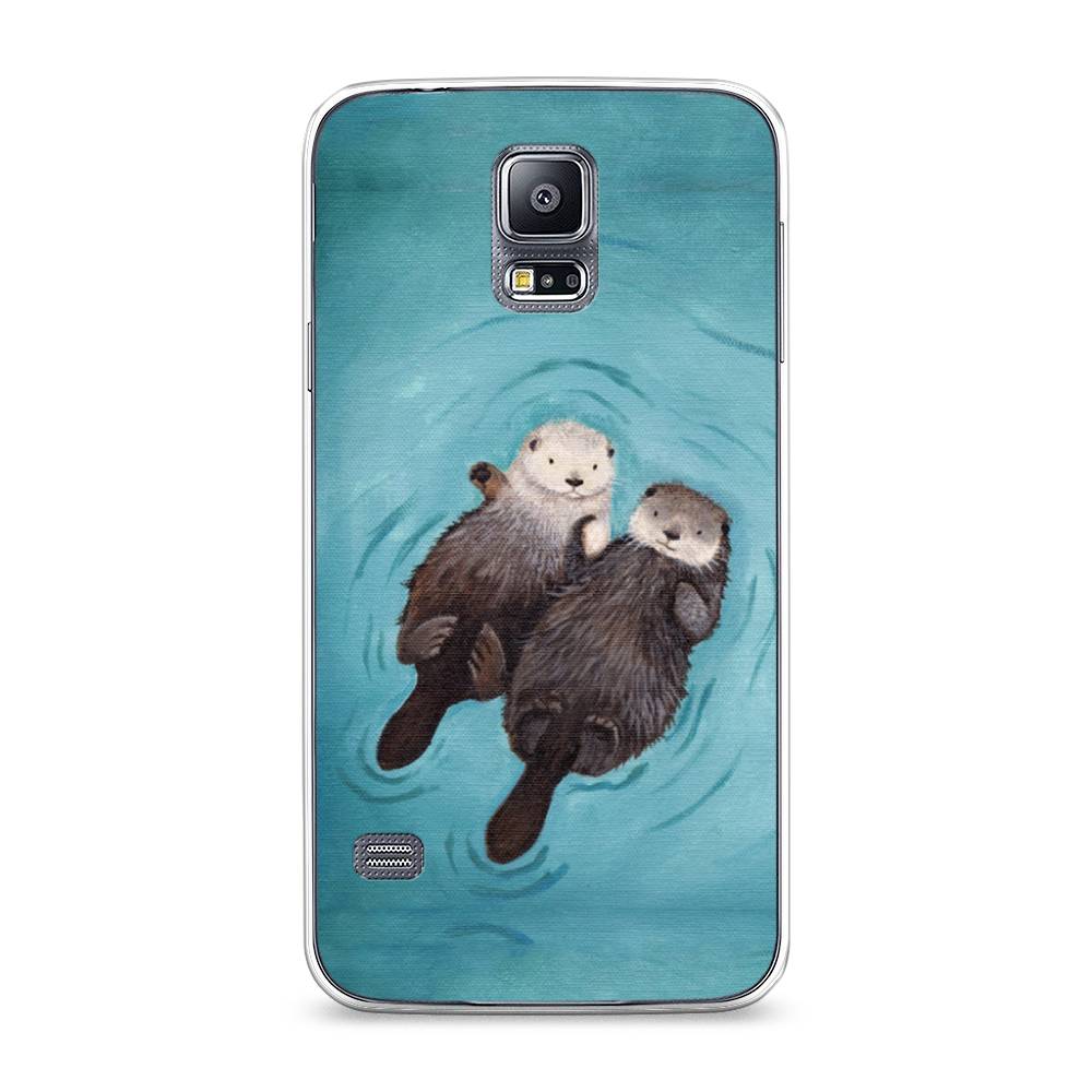 

Чехол Awog на Samsung Galaxy S5 "Парочка бобров", Голубой, 24150-10