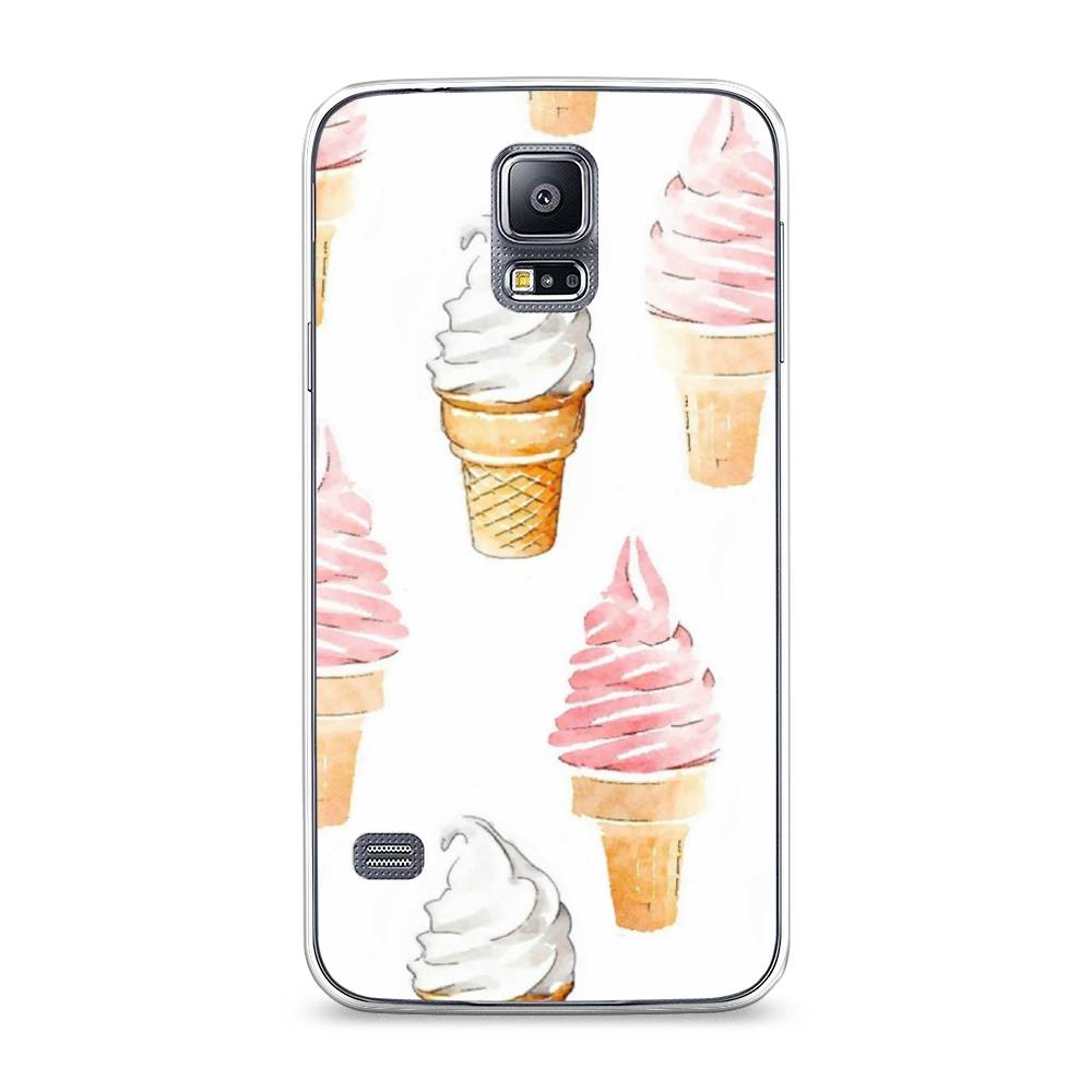 

Чехол Awog на Samsung Galaxy S5 "Нарисованное мороженое", Белый;розовый, 24150-10