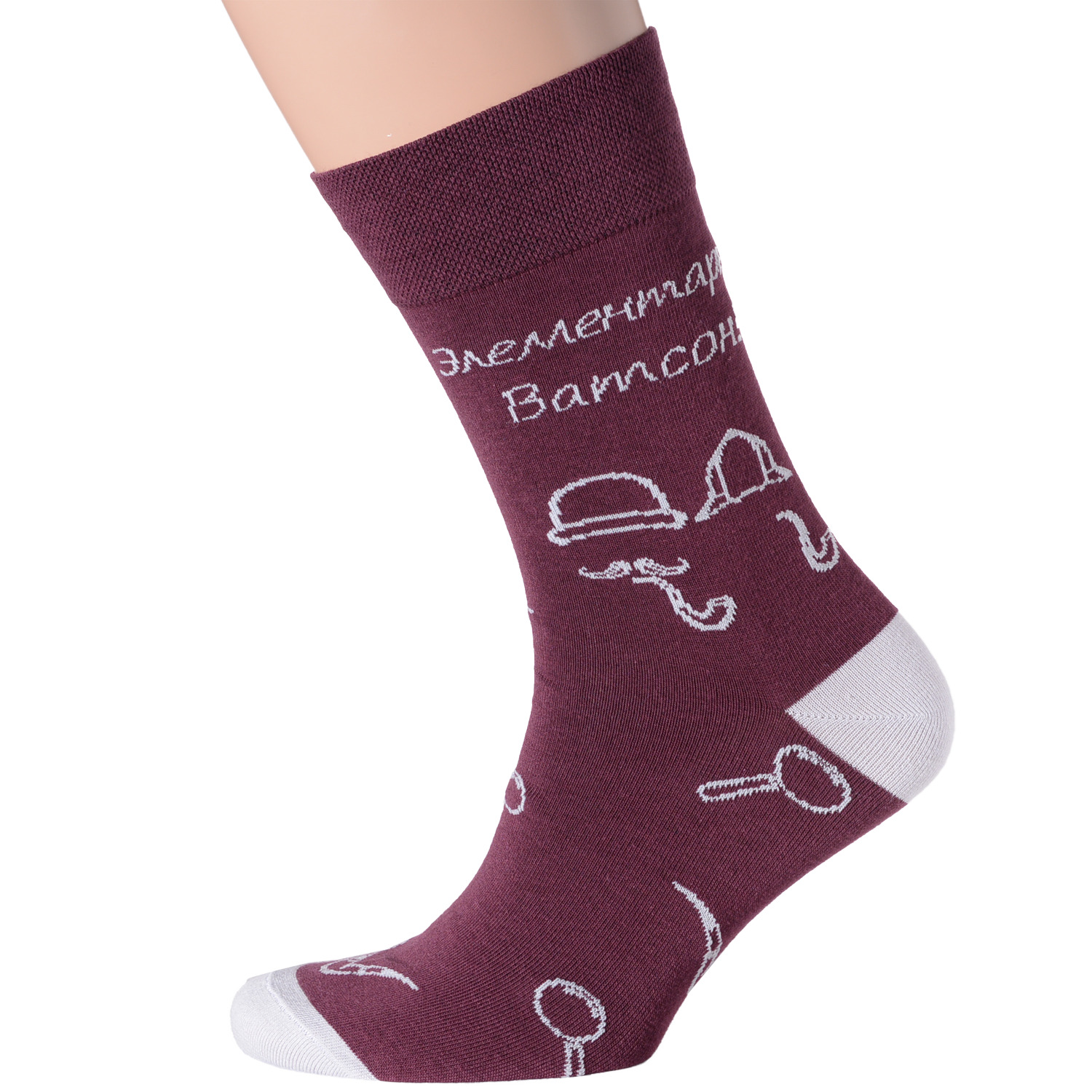

Носки мужские MoscowSocksClub бордовые 25 (38-40), nm-198