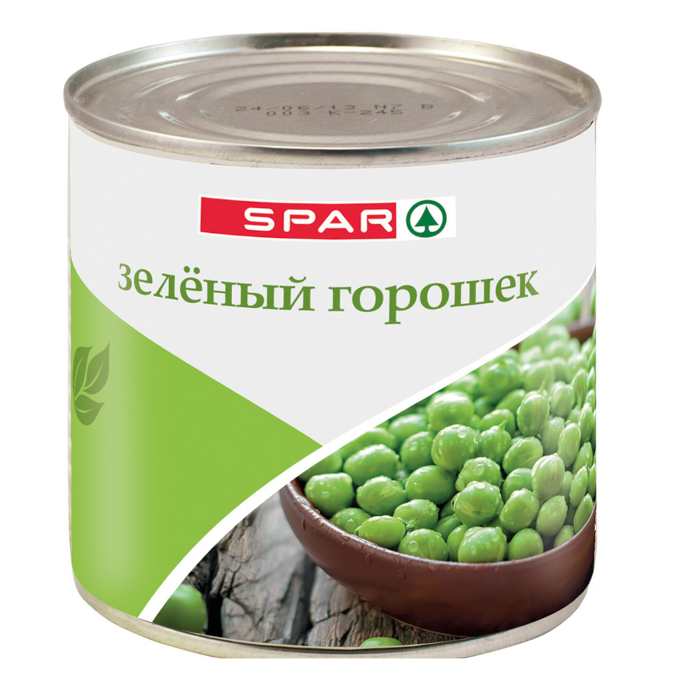 фото Горошек зеленый spar высший сорт жестяная банка 400 г