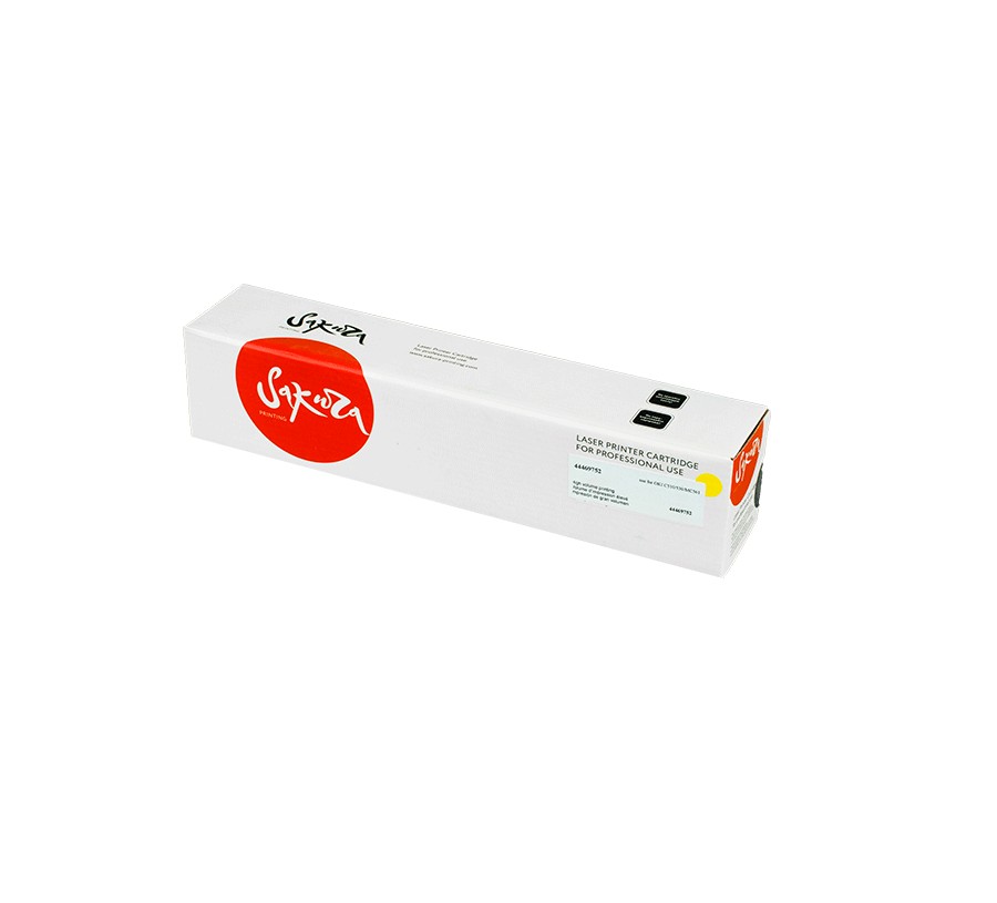 Картридж для лазерного принтера SAKURA 44469752 (SA44469752) желтый, совместимый