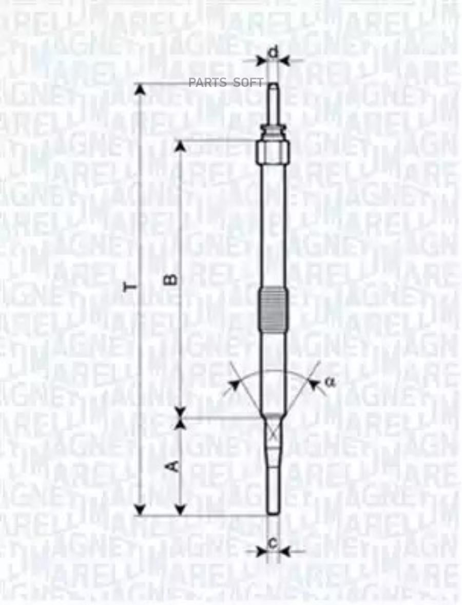 Uc32A Свеча Накаливания Mini Mini (R50, R53) 1.4 One D 2003-2006 Magneti Marelli 062900033