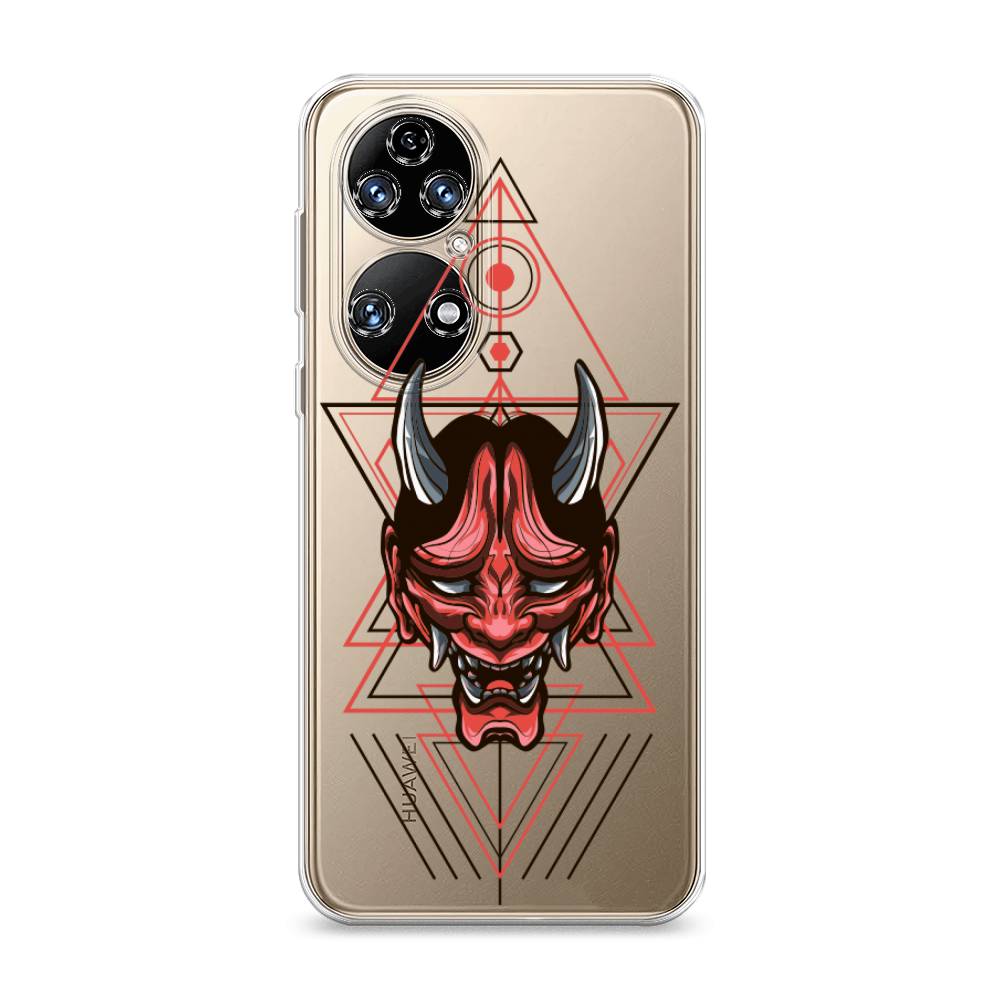 

Чехол на Huawei P50 "Hanya Oni mask", Серый;красный;черный, 6104950-4