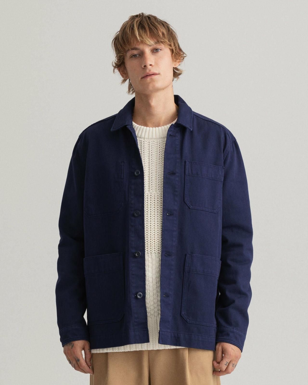 

Рубашка мужская GANT 3030716 синяя L, Синий, 3030716