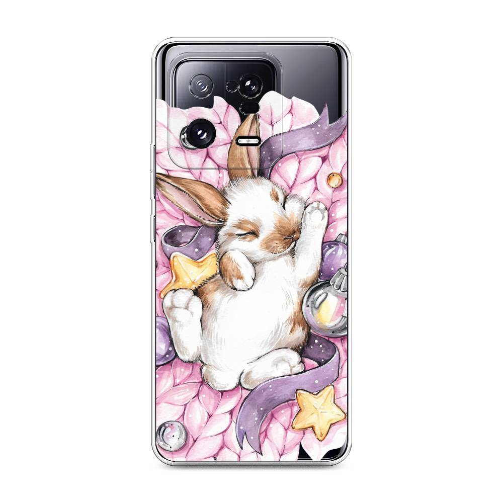 

Чехол на Xiaomi 13 Pro 5G "Кролик спит", Розовый;белый, 317350-5