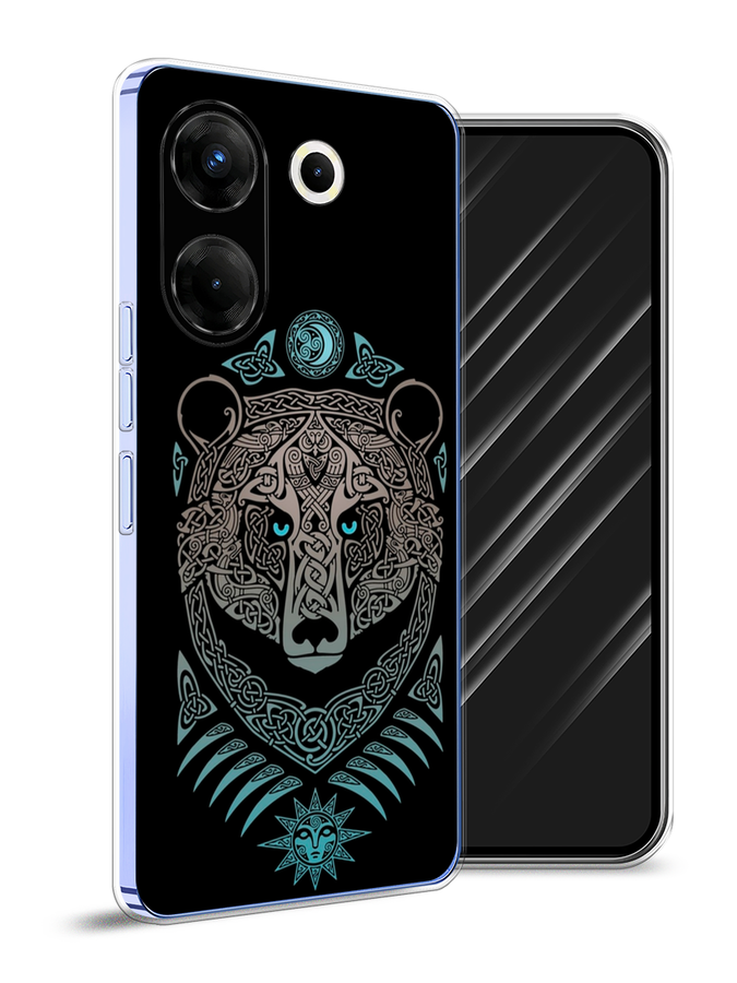 

Чехол Awog на Tecno Camon 20 Pro 5G "Кельтский медведь", Черный;серый, 304050-2