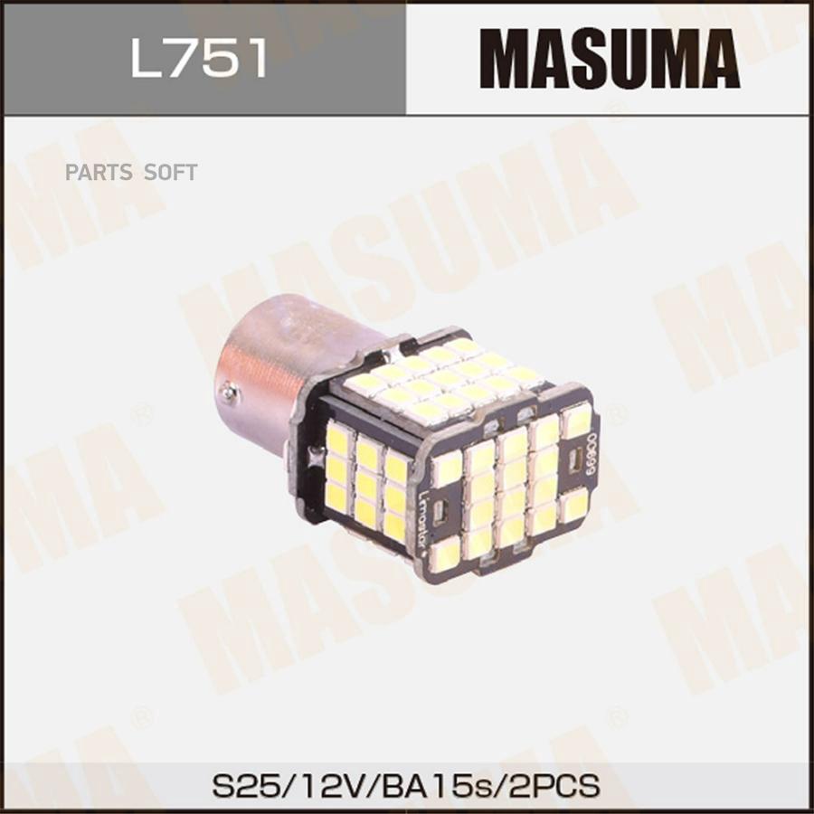 MASUMA L751 Лампы светодиодные Masuma LED BA15s 12V21W SMD 1-2W одноконтактные комплект 1740₽