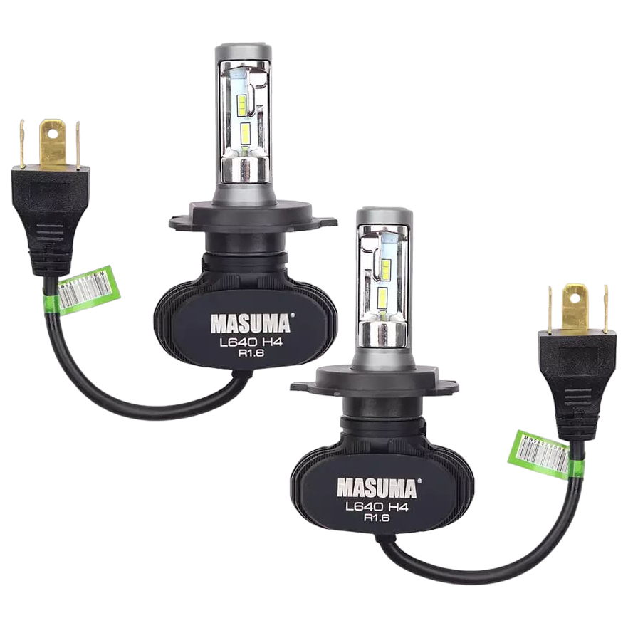 Лампа светодиод masuma h4 led 6000k 4000lm 12v6055w p43t cree уп 2шт 5272₽