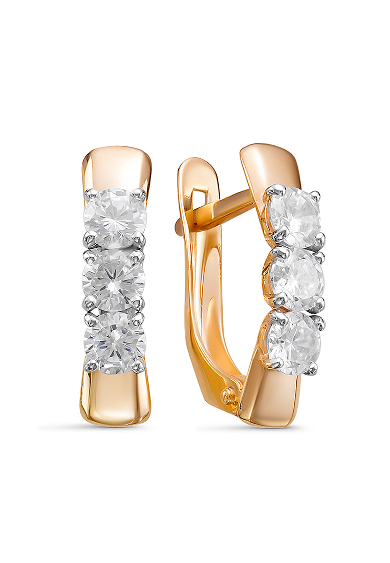 

Серьги из красного золота с фианитом Kari Jewelry 127991, 127991