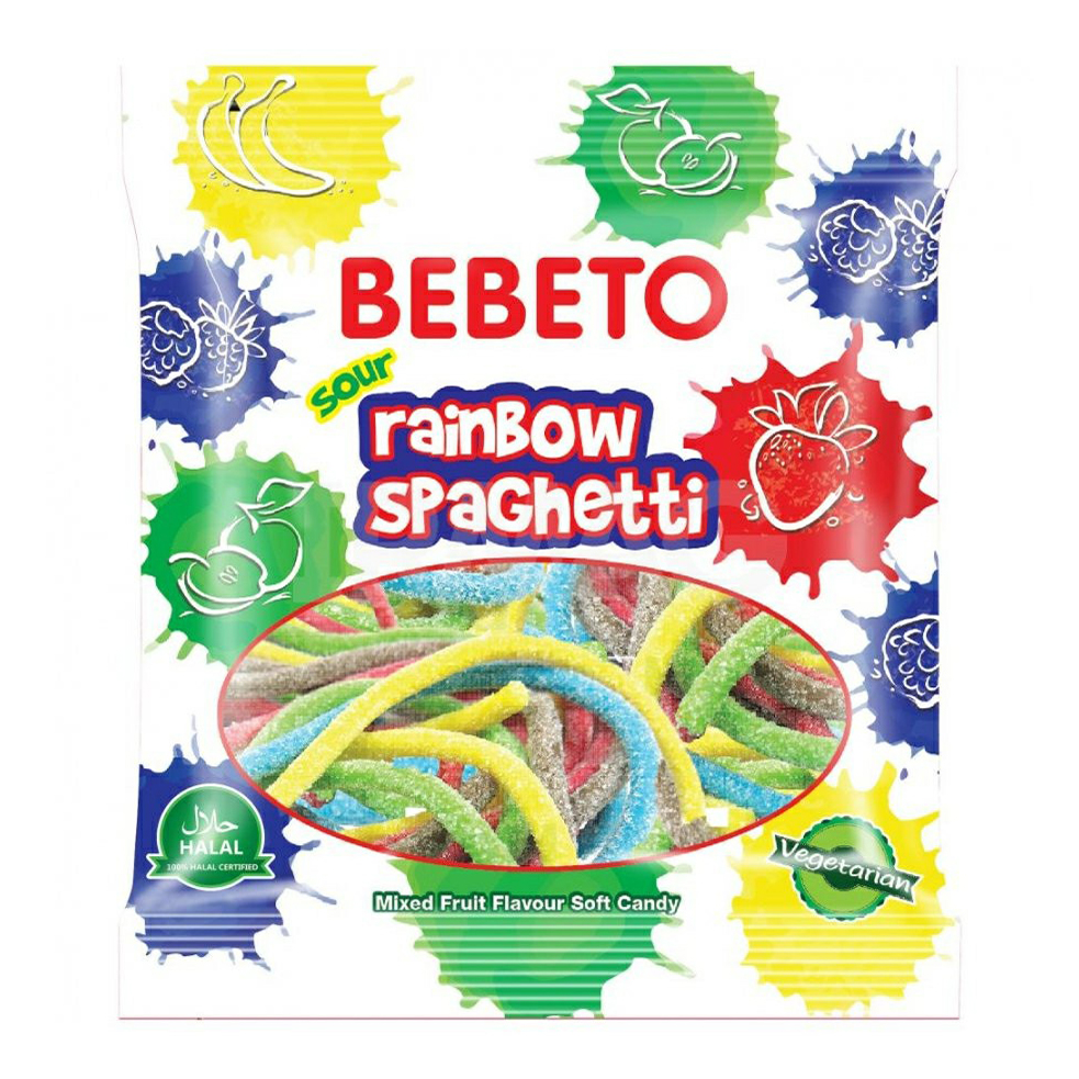 

Мармелад Bebeto Spagetti Sour Rainbow жевательный 80 г