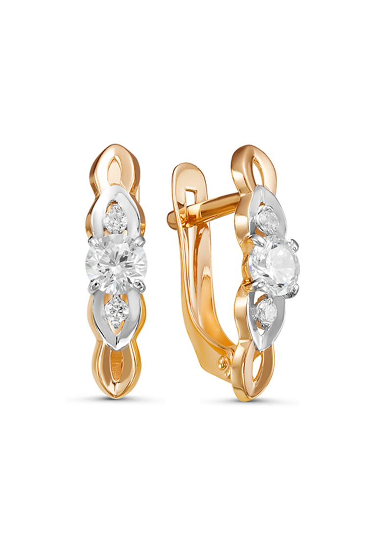 

Серьги из красного золота с фианитом Kari Jewelry 127117, 127117