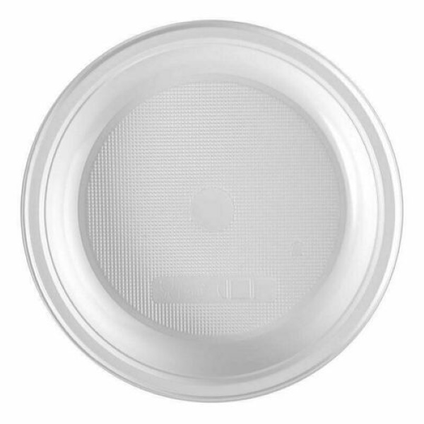 Тарелка одноразовая пластиковая белая 180 х 180 мм 3 шт
