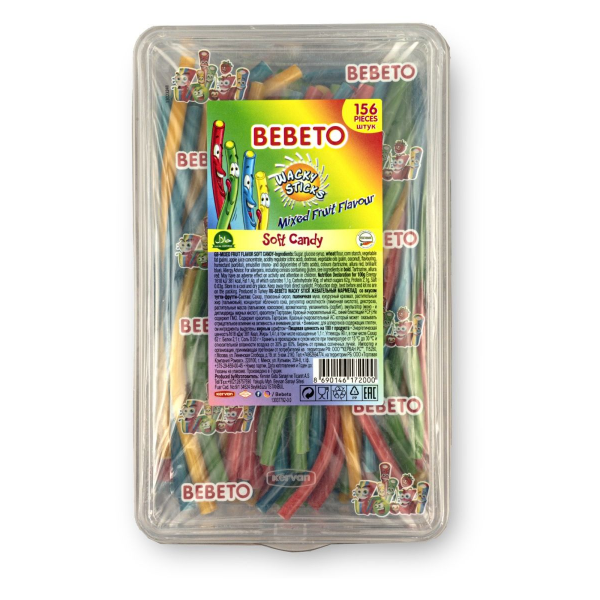 

Мармелад Bebeto Wacky Sticks со вкусом тутти фрутти