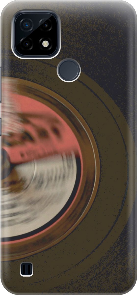 

Силиконовый чехол на realme C21 "Грампластинка", Коричневый;черный, 3471