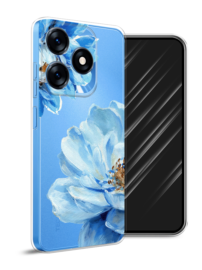 

Чехол Awog на Tecno Spark 10 "Голубые клематисы", Голубой, 303650-8