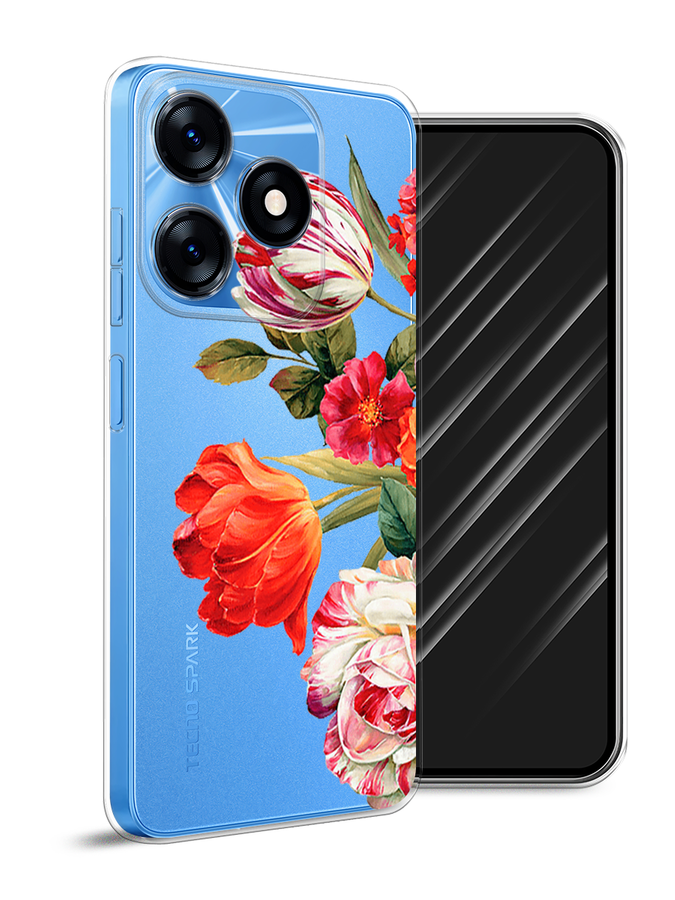

Чехол Awog на Tecno Spark 10 "Весенний букет", Красный;розовый;зеленый, 303650-8