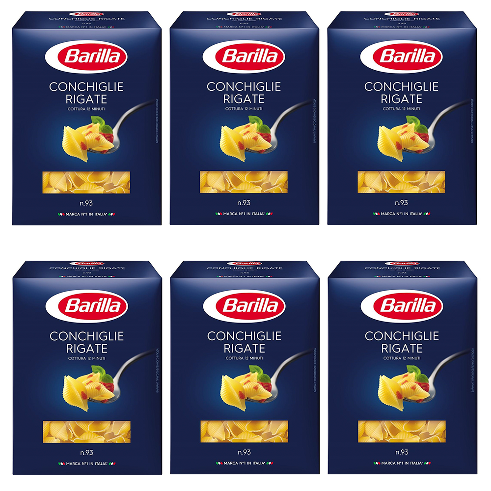 Ракушки №93 Barilla (конкилье ригате) 450 г 8076809575973	6 шт.