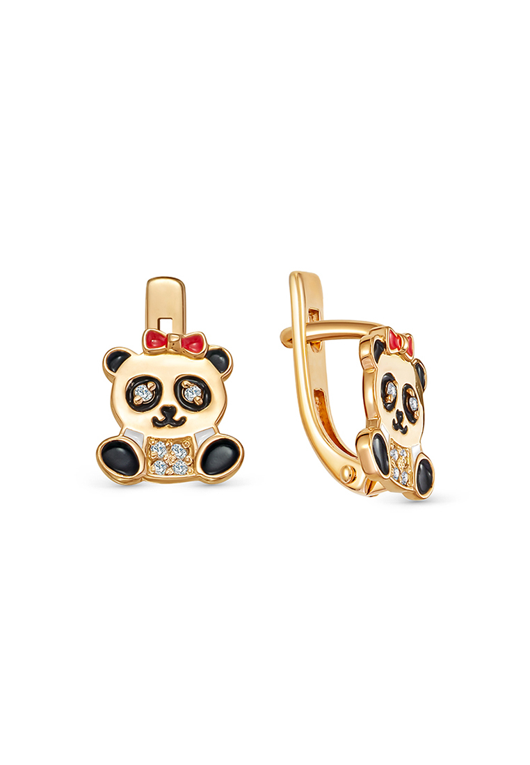 Серьги из серебра с эмалью/фианитом Kari Jewelry С6310-2104М2