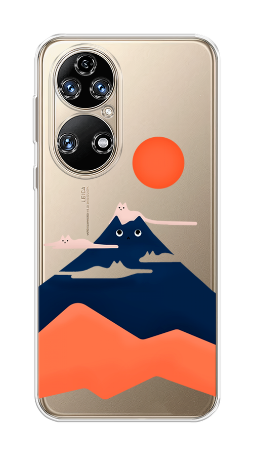 

Чехол на Huawei P50 "Кот-гора", Черный;оранжевый, 6104950-4