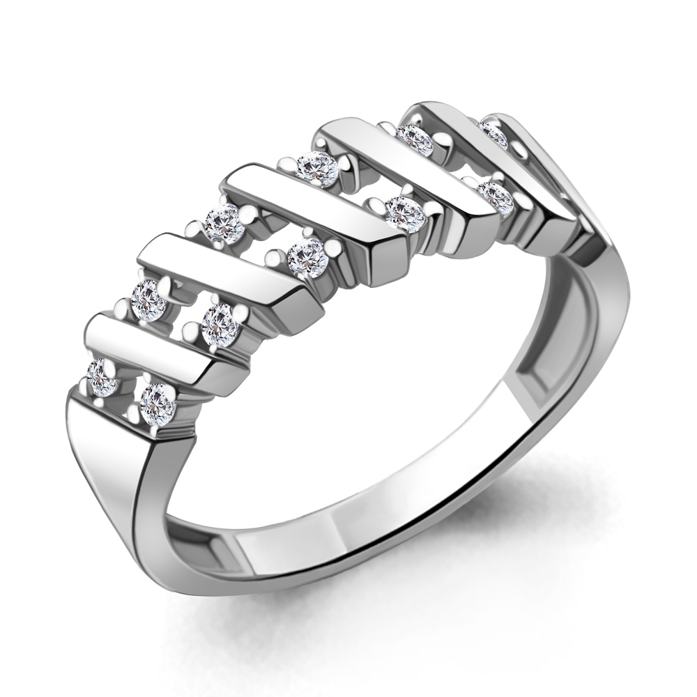 

Кольцо из серебра с фианитом Aquamarine Aquamarine 68864А_925_р р. 19, 68864А_925_р