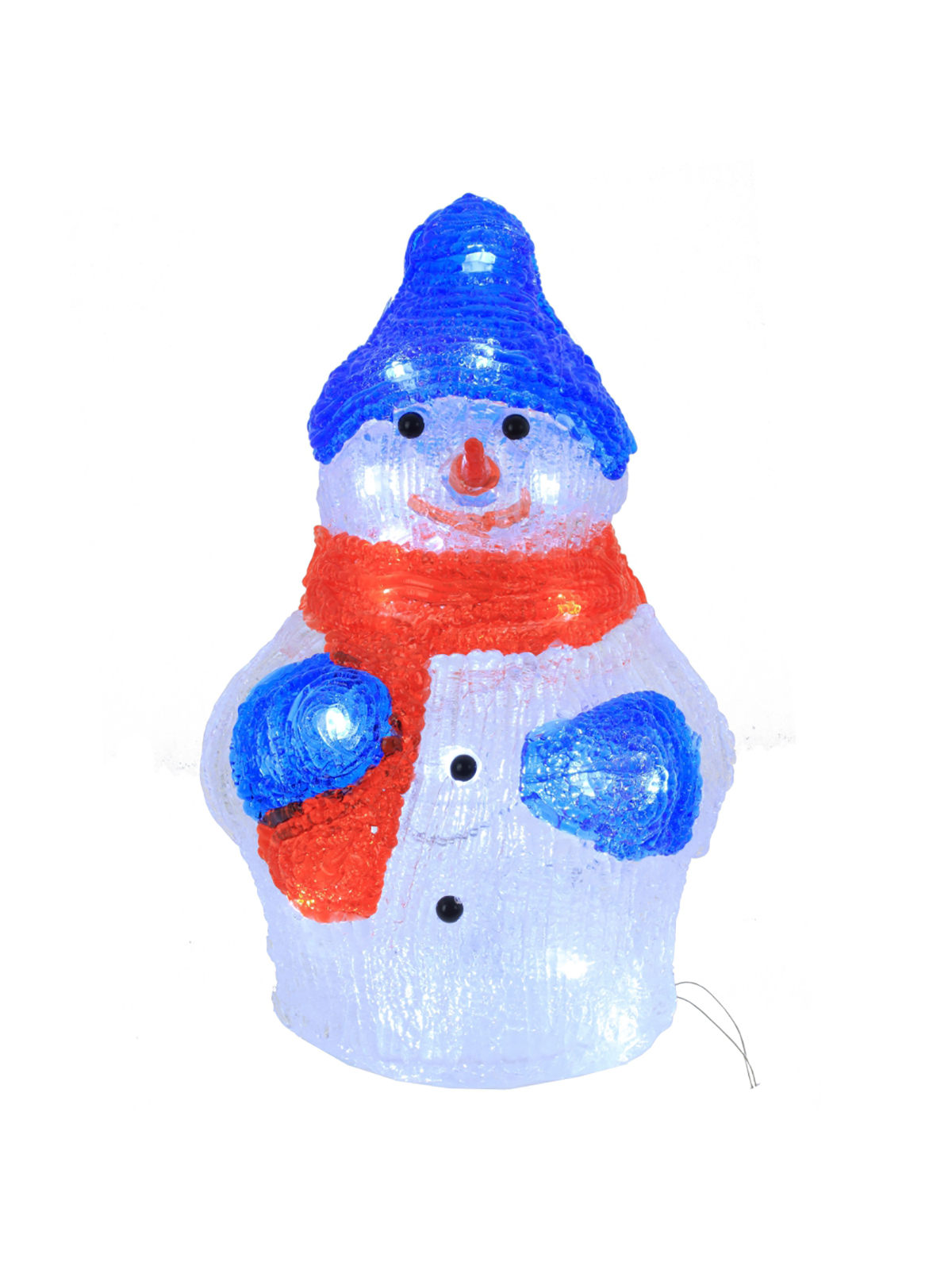 Новогодняя фигурка Remecoclub Снеговик с подсветкой 701846]REM 18x15x29,5 см