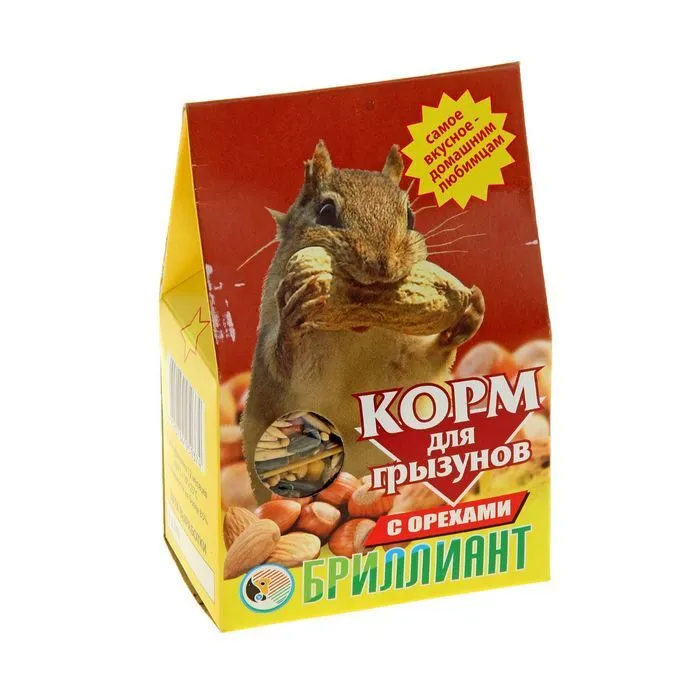 

Сухой корм для грызунов Бриллиант с орехами, 350 г