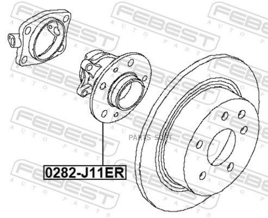 

Ступица Задняя FEBEST 0282J11ER