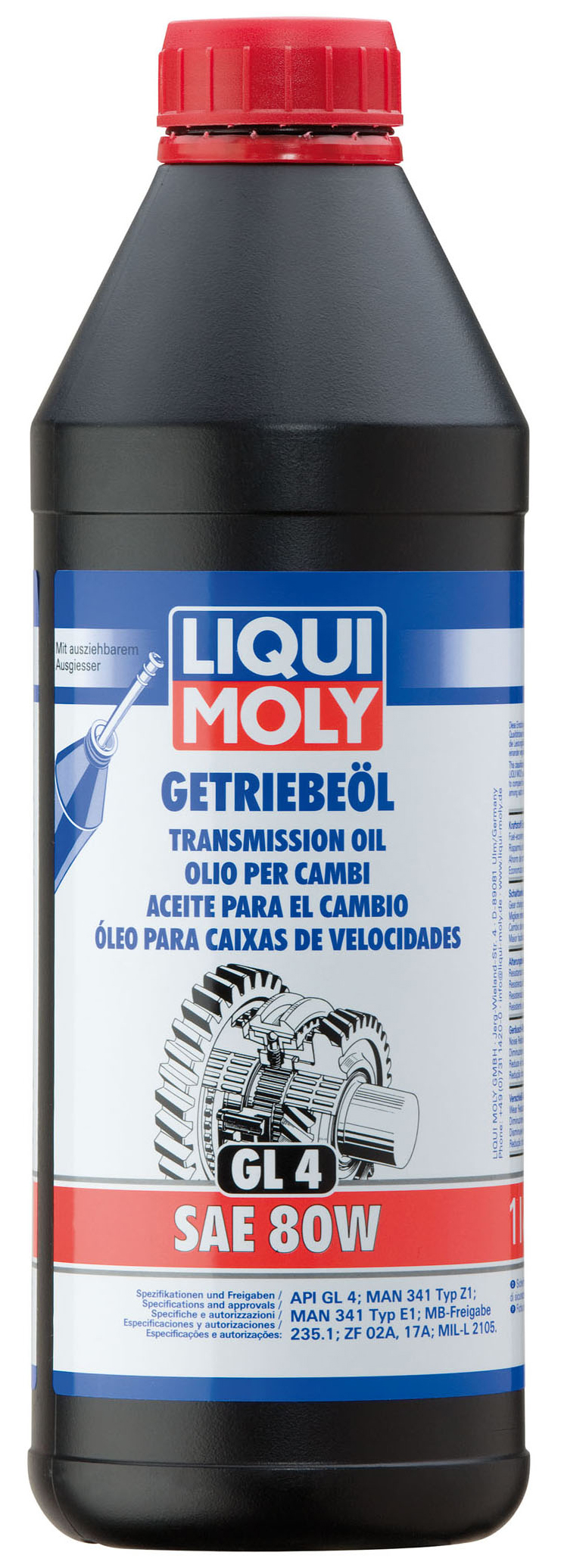 

Масло трансмиссионное API GL 4:MAN 341TypZ1/E1,MB235.1,ZF,MIL-L 2105 LIQUI MOLY 1952