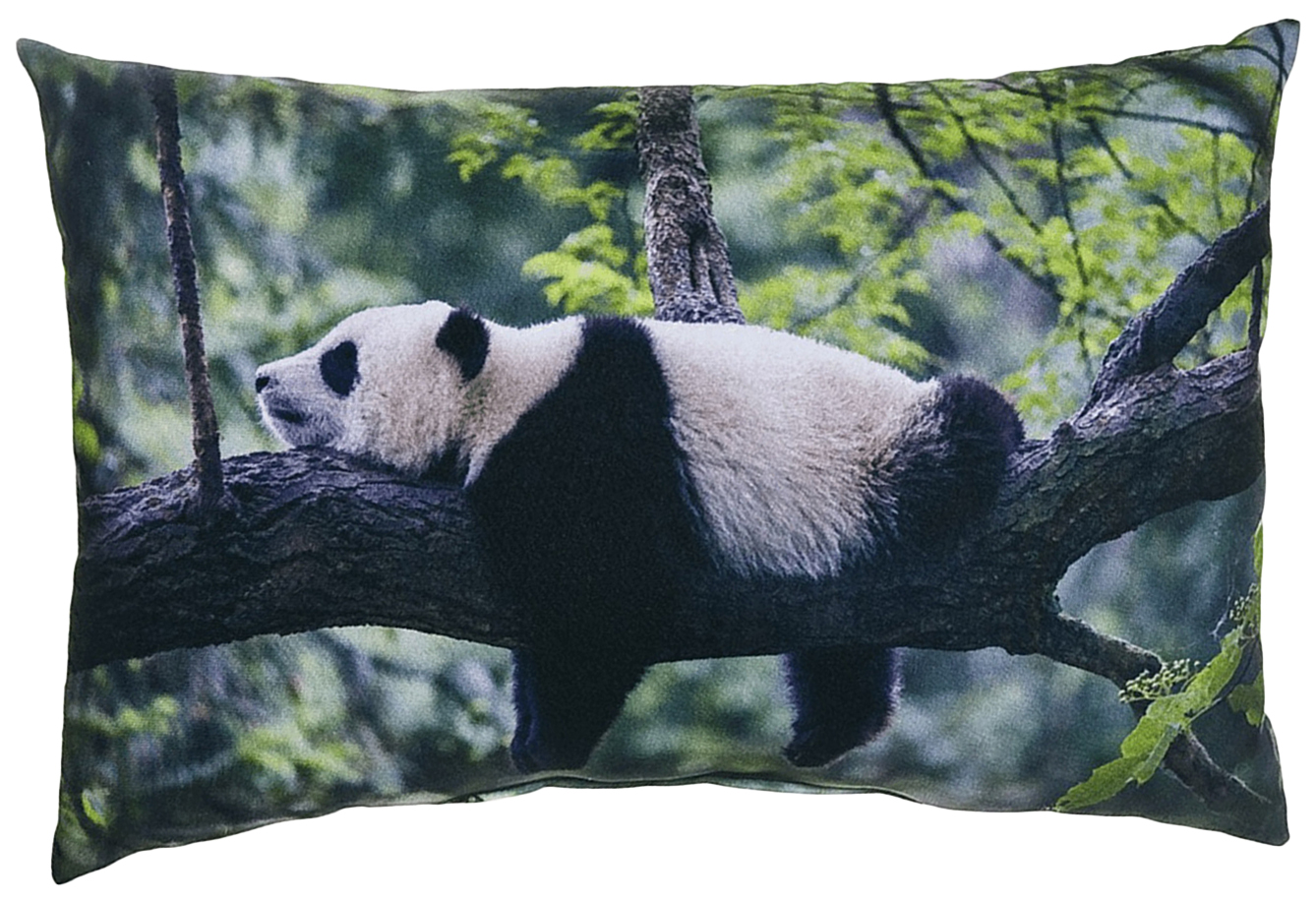 фото Подушка nat панда микс декоративная 25 х 40 см хлопок разноцветная