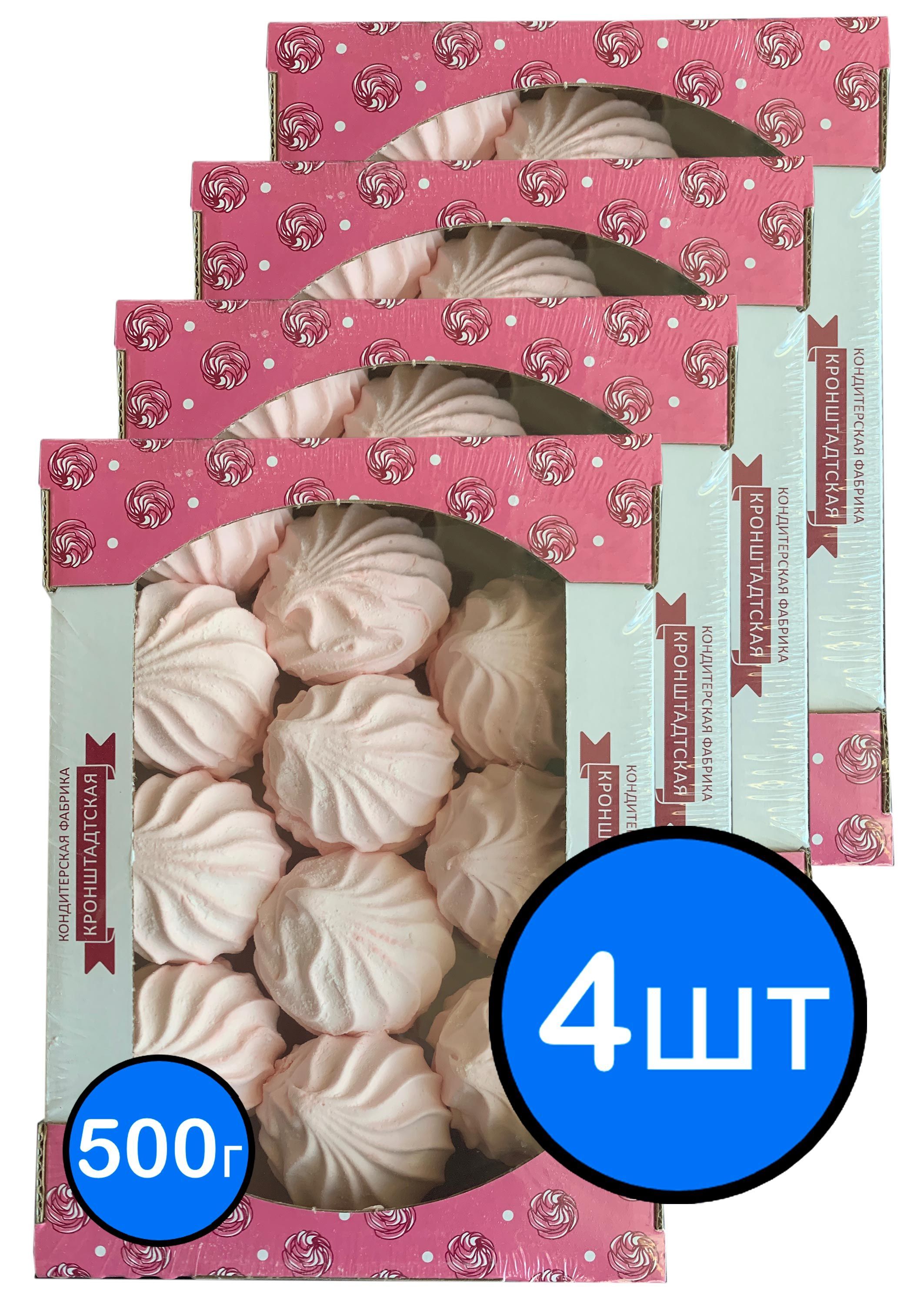 

Зефир КФ КРОНШТАДТСКАЯ со вкусом клубники, 500г х 4шт