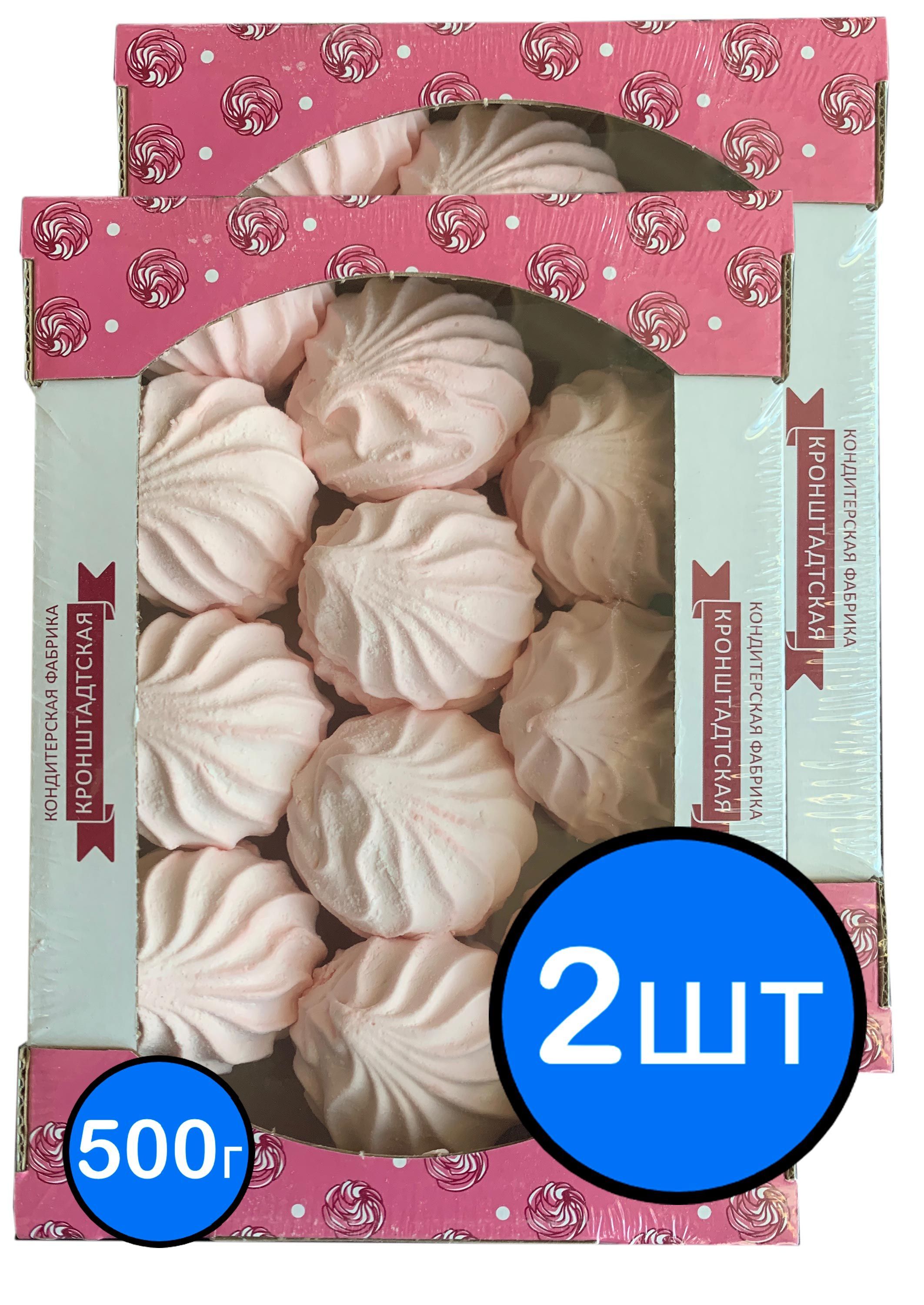 

Зефир КФ КРОНШТАДТСКАЯ со вкусом клубники, 500г х 2шт