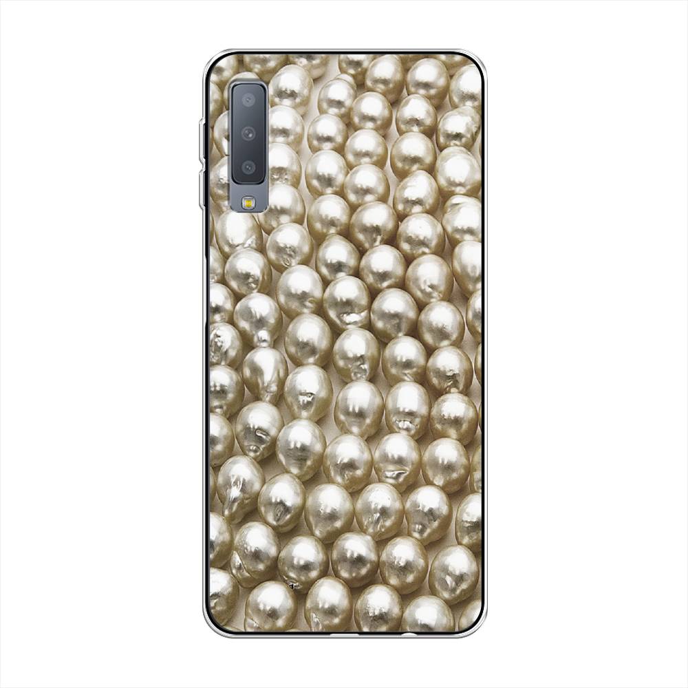 

Чехол на Samsung Galaxy A7 2018 "Жемчуг", Бежевый, 26750-3