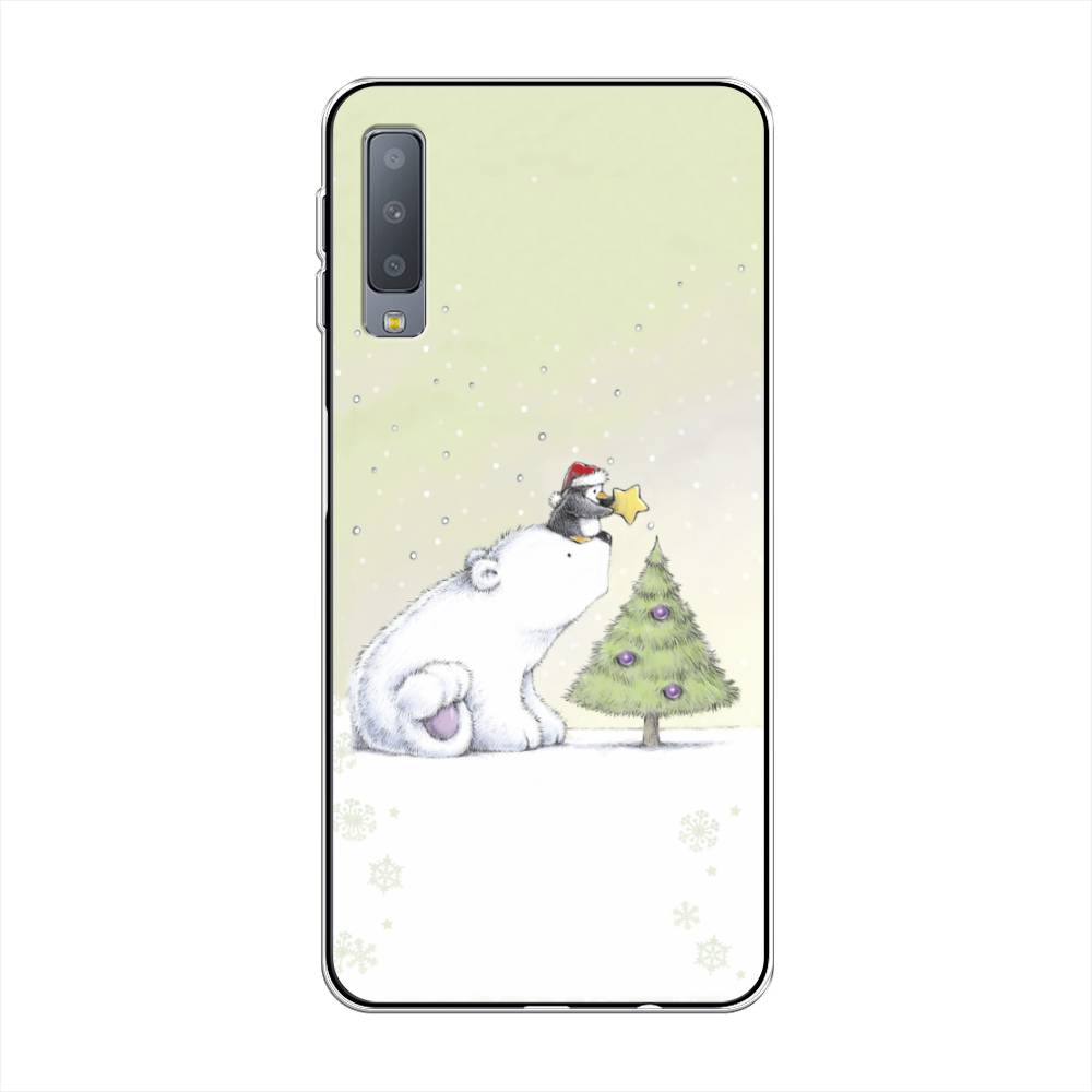 

Чехол на Samsung Galaxy A7 2018 "Украшение елки", Белый;бежевый, 26750-5