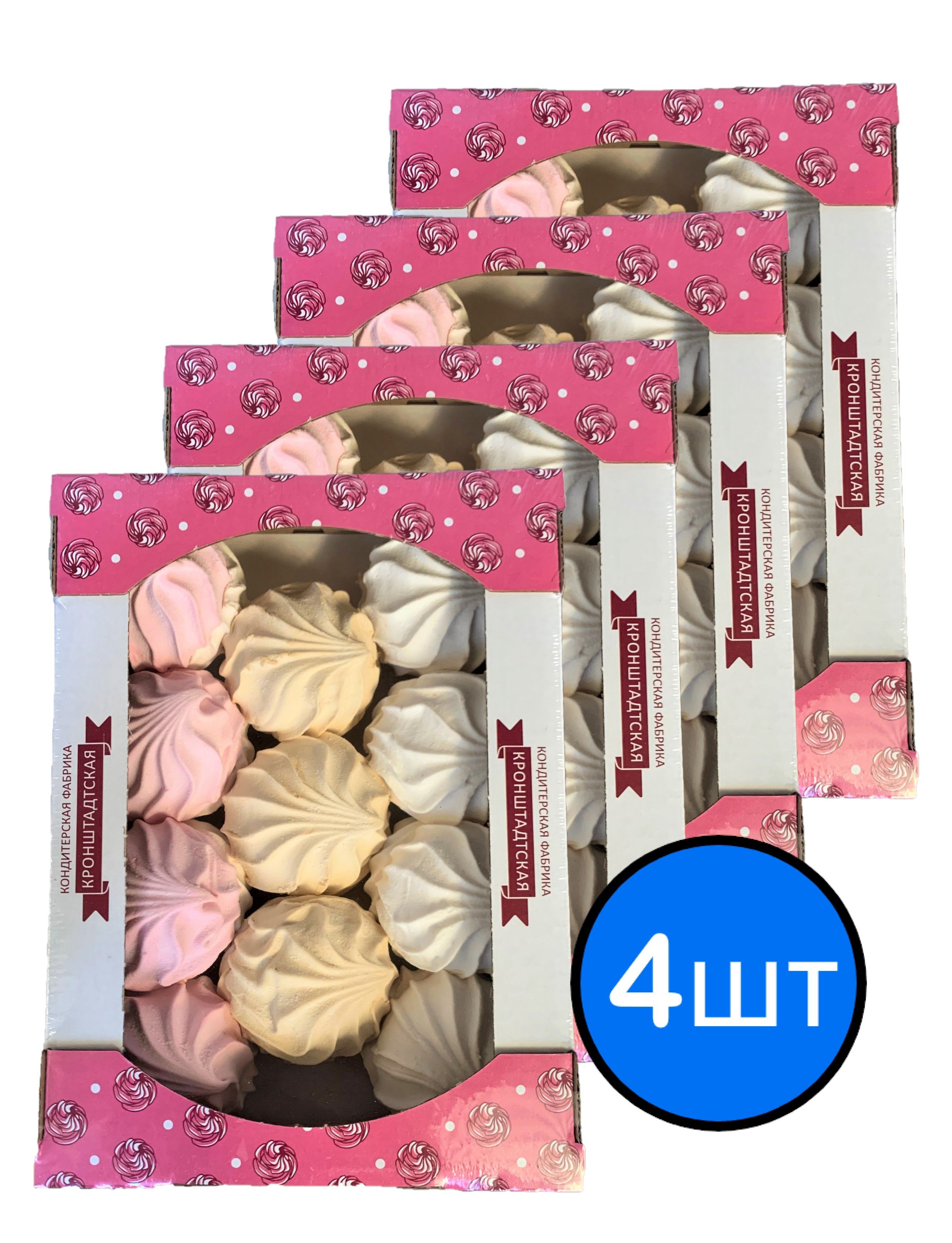 

Зефир "Ассорти" со вкусом ванили, малины и крем-брюле, КФ КРОНШТАДТСКАЯ, 500г х 4шт