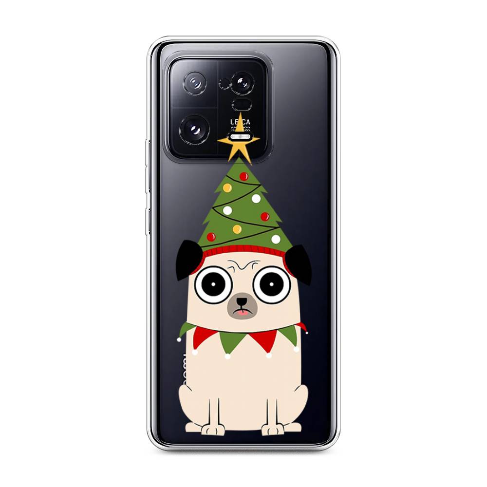 

Чехол на Xiaomi 13 Pro 5G "Собачка с ёлочкой", Бежевый;красный;зеленый, 317350-1