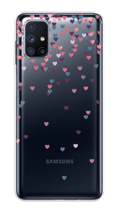 

Чехол на Samsung Galaxy M51 "Посыпка сердечки", Розовый;фиолетовый, 2101550-3